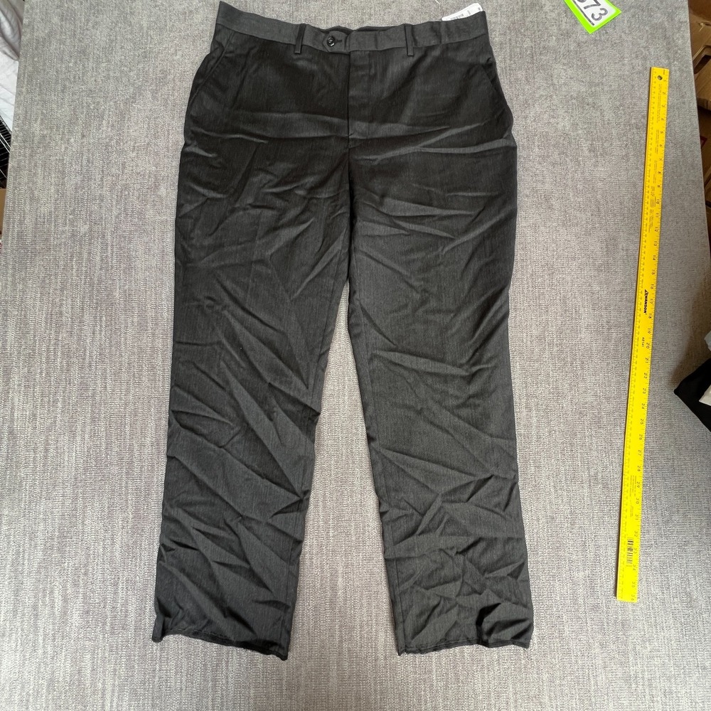 Jos. A. Bank Dress Pants Mens 37R Charcoal Gray Professional Career Straight Leg